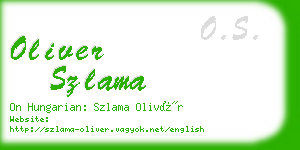 oliver szlama business card